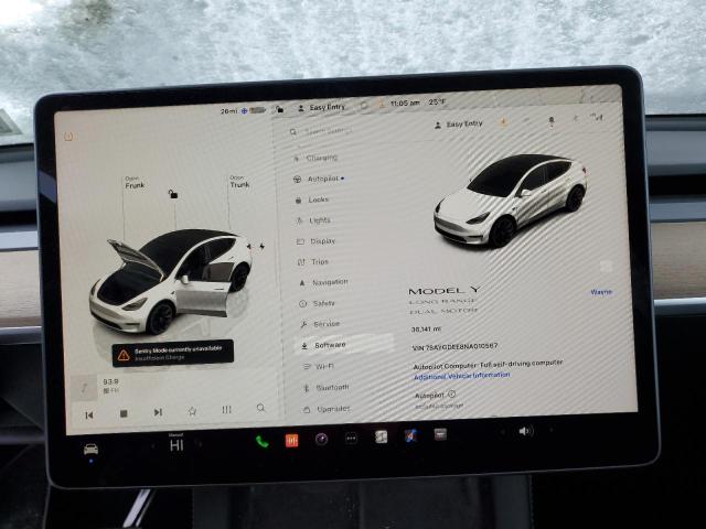 Photo 9 from auction – 2022 TESLA MODEL Y with VIN 7SAYGDEE8NA010567
