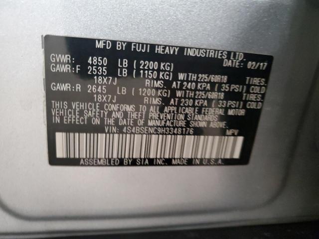 Photo 14 from auction – 2017 SUBARU OUTBACK 3. with VIN 4S4BSENC9H3348176