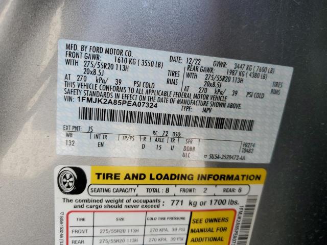 Photo 14 from auction – 2023 FORD EXPEDITION with VIN 1FMJK2A85PEA07324