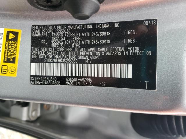Photo 14 from auction – 2018 TOYOTA HIGHLANDER with VIN 5TDKZRFH6JS285060