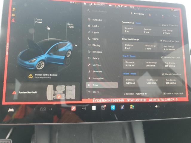 Photo 9 from auction – 2022 TESLA MODEL 3 with VIN 5YJ3E1EA1NF369349