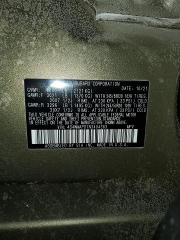 Photo 14 from auction – 2022 SUBARU ASCENT LIM with VIN 4S4WMAPD7N3404363