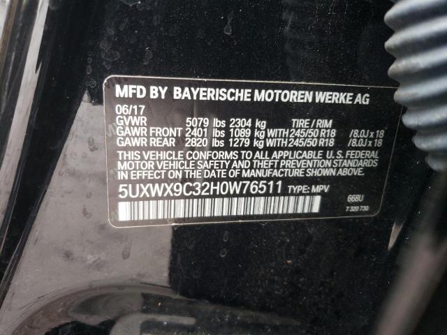 Photo 14 from auction – 2017 BMW X3 XDRIVE2 with VIN 5UXWX9C32H0W76511