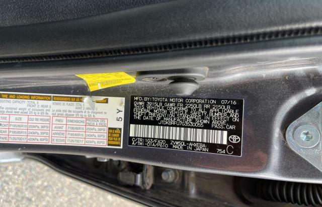 Photo 10 from auction – 2016 TOYOTA PRIUS with VIN JTDKBRFU7G3530055