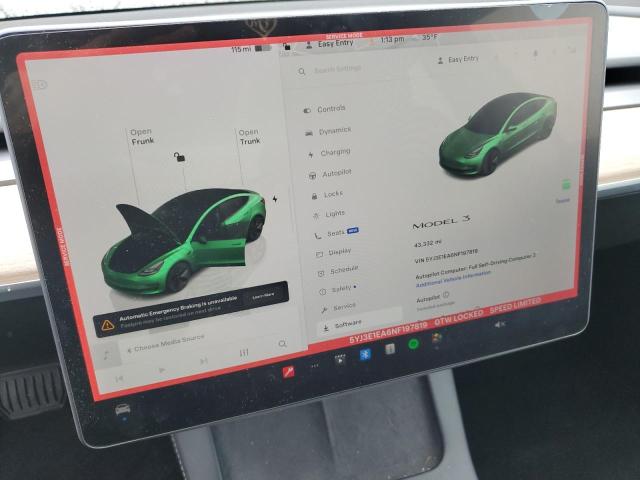 Снимка 9 от търг – 2022 TESLA MODEL 3 с VIN 5YJ3E1EA6NF197819