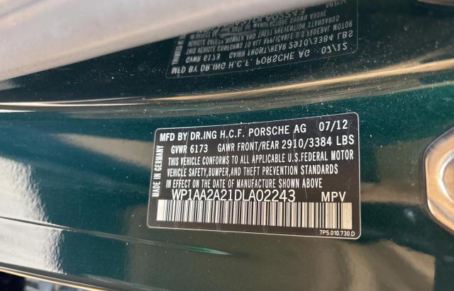 Photo 10 from auction – 2013 PORSCHE CAYENNE with VIN WP1AA2A21DLA02243