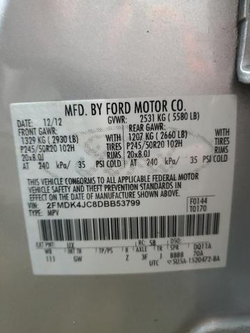 Photo 14 from auction – 2013 FORD EDGE SEL with VIN 2FMDK4JC8DBB53799