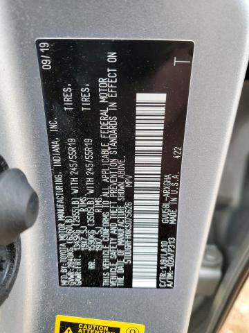 Photo 14 from auction – 2019 TOYOTA HIGHLANDER with VIN 5TDDGRFHXKS075626