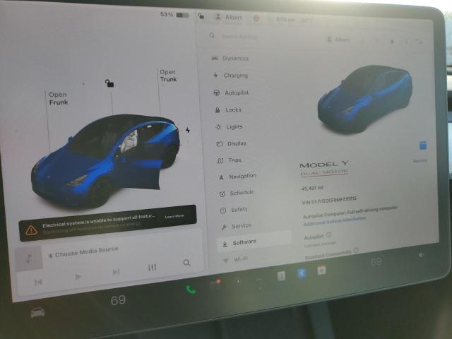 Photo 9 from auction – 2021 TESLA MODEL Y with VIN 5YJYGDEF8MF215815