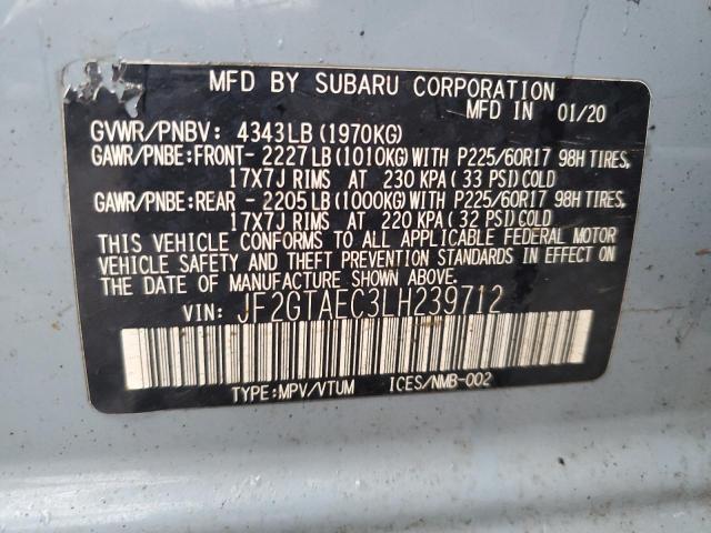 Photo 14 from auction – 2020 SUBARU CROSSTREK with VIN JF2GTAEC3LH239712