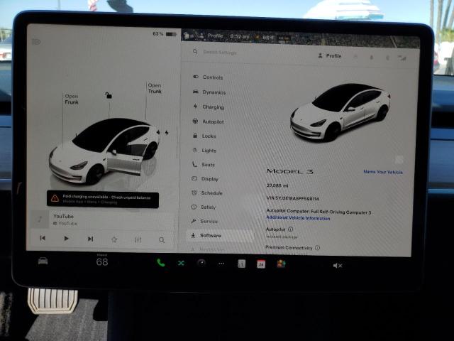 Photo 9 from auction – 2023 TESLA MODEL 3 with VIN 5YJ3E1EA8PF598114