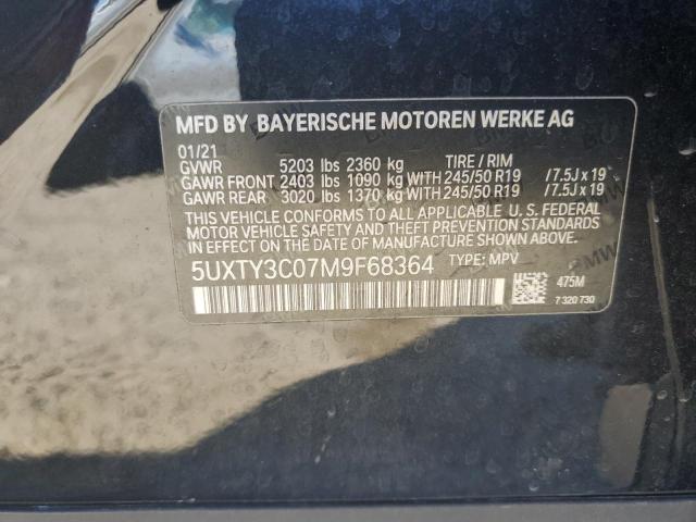 Photo 14 from auction – 2021 BMW X3 SDRIVE3 with VIN 5UXTY3C07M9F68364