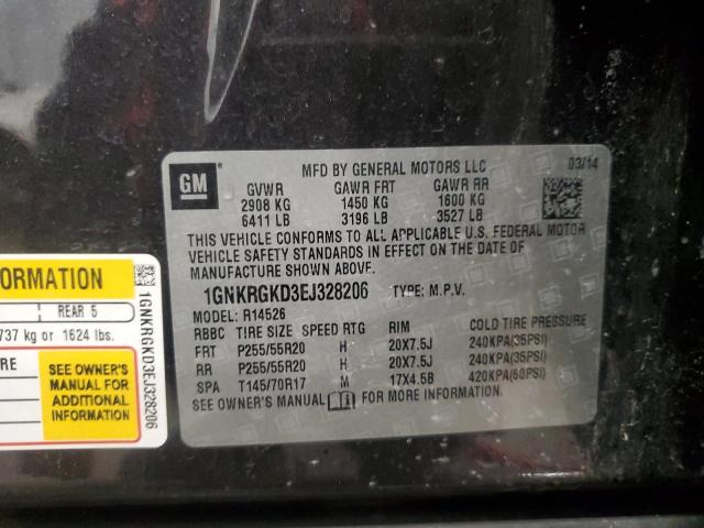 Photo 14 from auction – 2014 CHEVROLET TRAVERSE L with VIN 1GNKRGKD3EJ328206