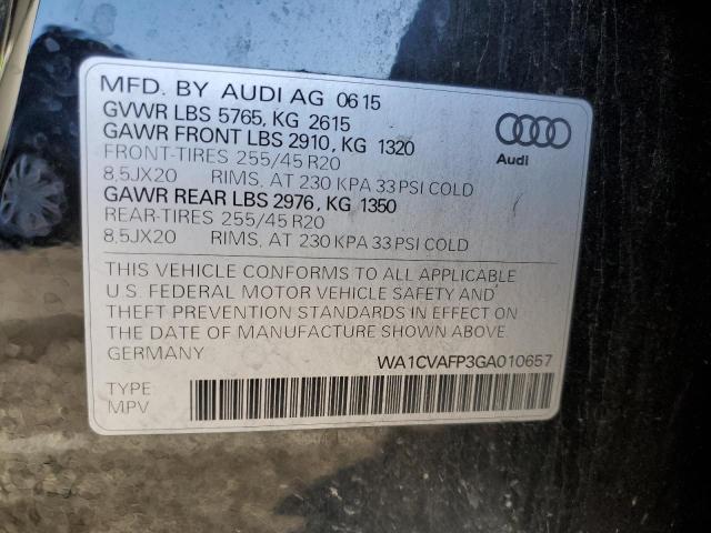 Photo 14 from auction – 2016 AUDI Q5 TDI PRE with VIN WA1CVAFP3GA010657