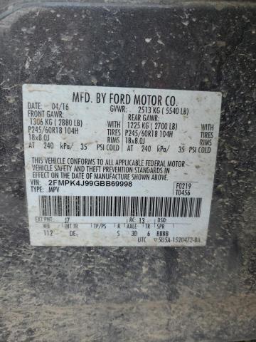 Photo 14 from auction – 2016 FORD EDGE SEL with VIN 2FMPK4J99GBB69998