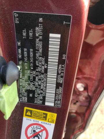 Photo 14 from auction – 2017 TOYOTA HIGHLANDER with VIN 5TDJZRFH6HS385312