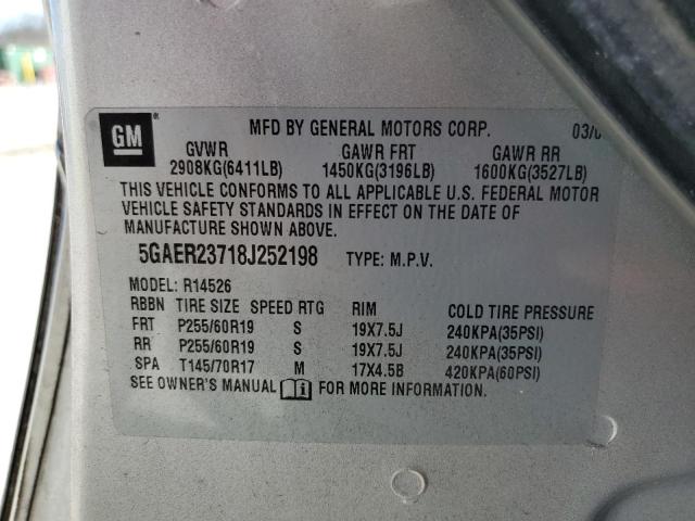 Photo 14 from auction – 2008 BUICK ENCLAVE CX with VIN 5GAER23718J252198