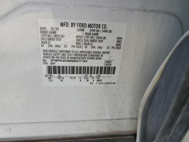 Photo 14 from auction – 2022 FORD EDGE TITAN with VIN 2FMPK4K98NBA77163