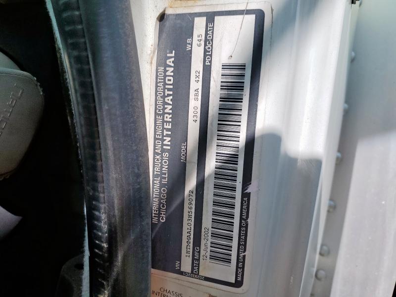 Photo 10 from auction – 2003 INTERNATIONAL 4300 with VIN 1HTMMAAL03H569072