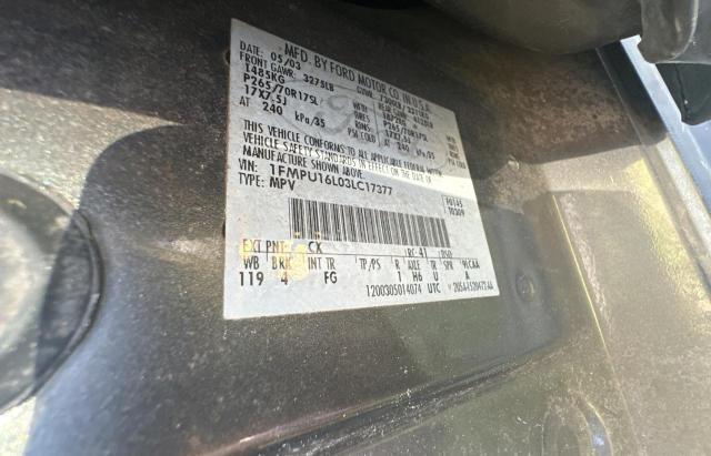 Photo 10 from auction – 2003 FORD EXPEDITION with VIN 1FMPU16L03LC17377