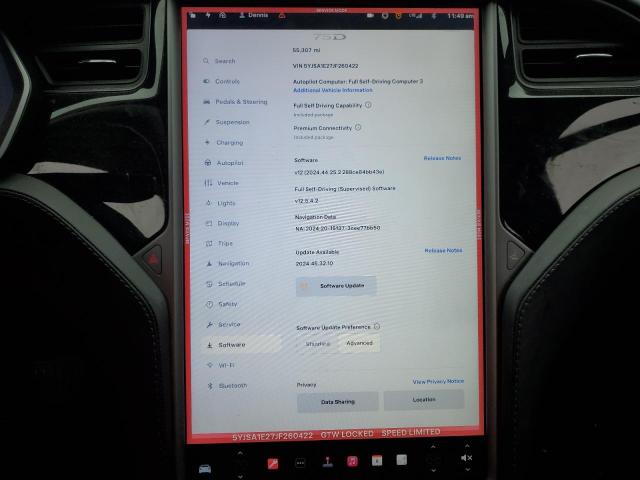 Photo 9 from auction – 2018 TESLA MODEL S with VIN 5YJSA1E27JF260422
