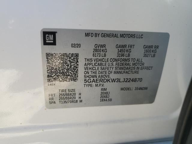 Photo 14 from auction – 2020 BUICK ENCLAVE AV with VIN 5GAERDKW3LJ224870