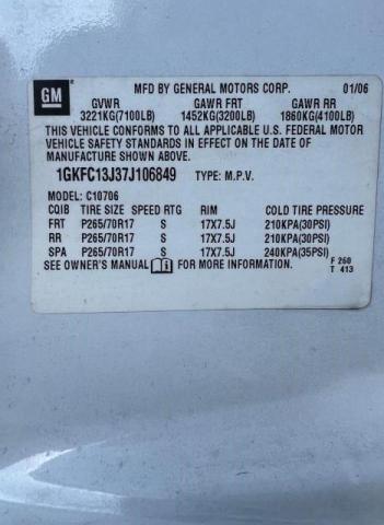 Photo 10 from auction – 2007 GMC YUKON with VIN 1GKFC13J37J106849