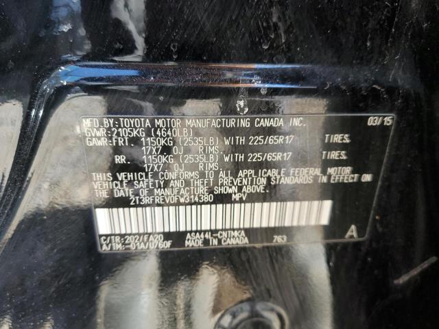 Photo 14 from auction – 2015 TOYOTA RAV4 XLE with VIN 2T3RFREV0FW314380