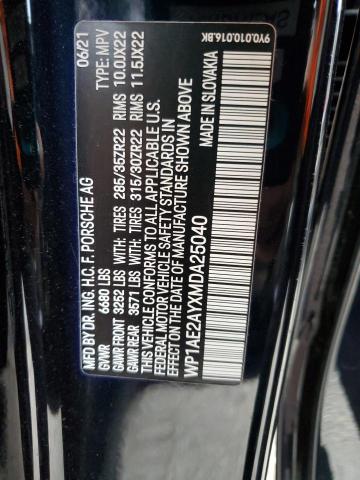 Photo 14 from auction – 2021 PORSCHE CAYENNE E- with VIN WP1AE2AYXMDA25040