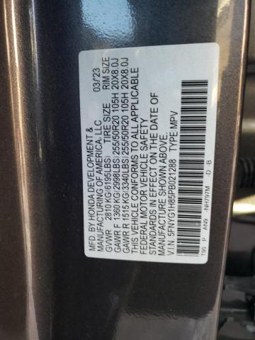 Photo 14 from auction – 2023 HONDA PILOT ELIT with VIN 5FNYG1H85PB021288