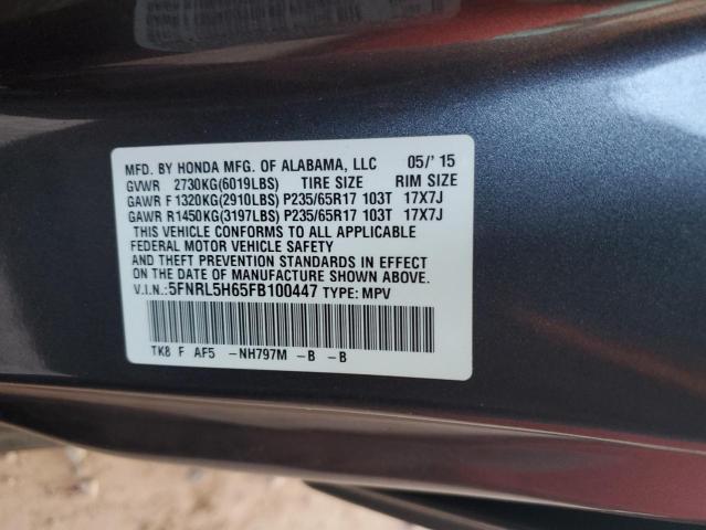 Photo 14 from auction – 2015 HONDA ODYSSEY EX with VIN 5FNRL5H65FB100447