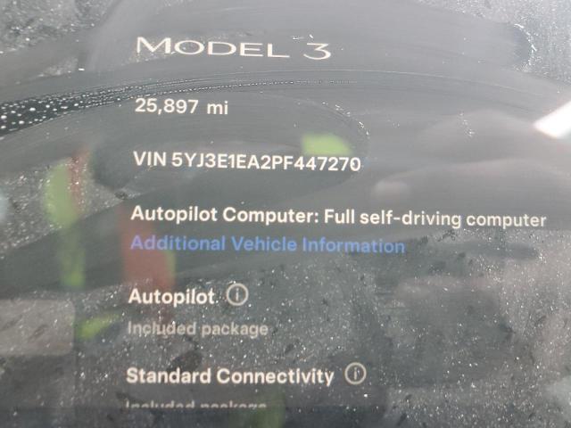 Photo 9 from auction – 2023 TESLA MODEL 3 with VIN 5YJ3E1EA2PF447270