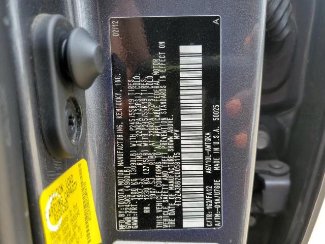 Photo 14 from auction – 2012 TOYOTA VENZA LE with VIN 4T3ZA3BB2CU058115