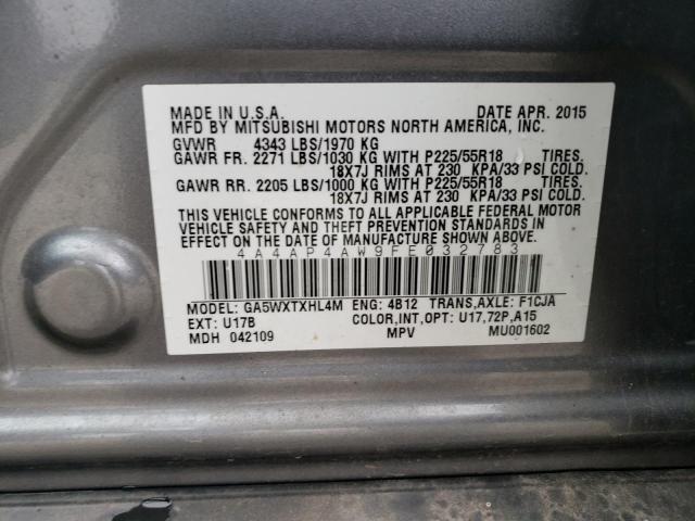 Photo 14 from auction – 2015 MITSUBISHI OUTLANDER with VIN 4A4AP4AW9FE032783
