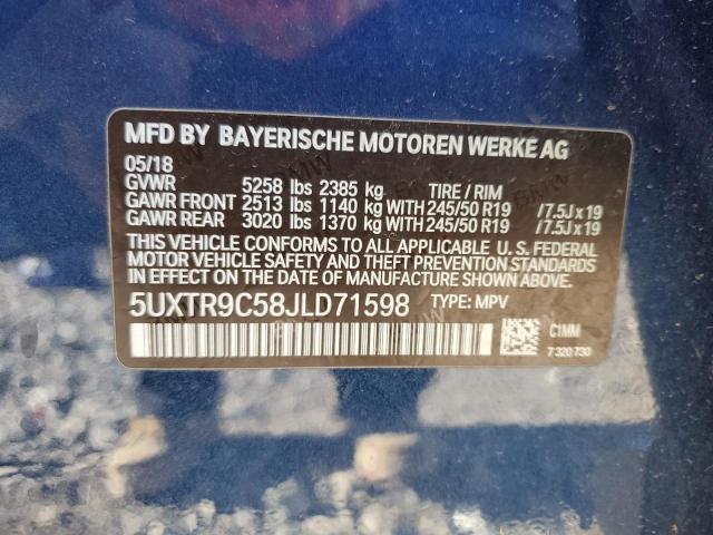 Photo 14 from auction – 2018 BMW X3 XDRIVE3 with VIN 5UXTR9C58JLD71598