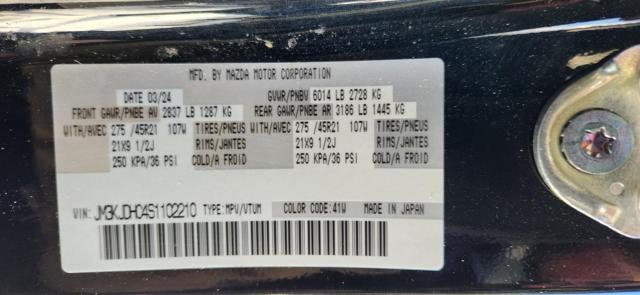 Photo 9 from auction – 2025 MAZDA CX-70 PREM with VIN JM3KJDHC4S1102210