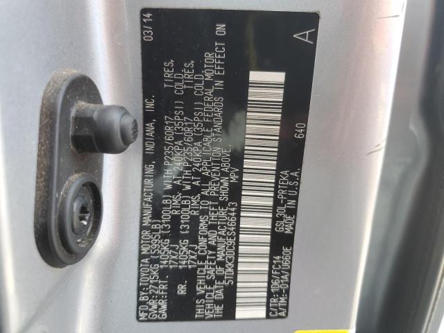 Photo 14 from auction – 2014 TOYOTA SIENNA LE with VIN 5TDKK3DC9ES466443