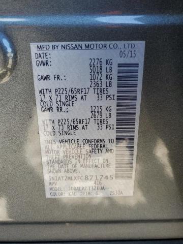 Photo 14 from auction – 2015 NISSAN ROGUE S with VIN 5N1AT2MLXFC871745