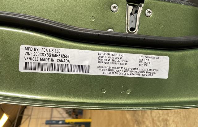 Photo 10 from auction – 2021 DODGE CHARGER SX with VIN 2C3CDXBG1MH612668