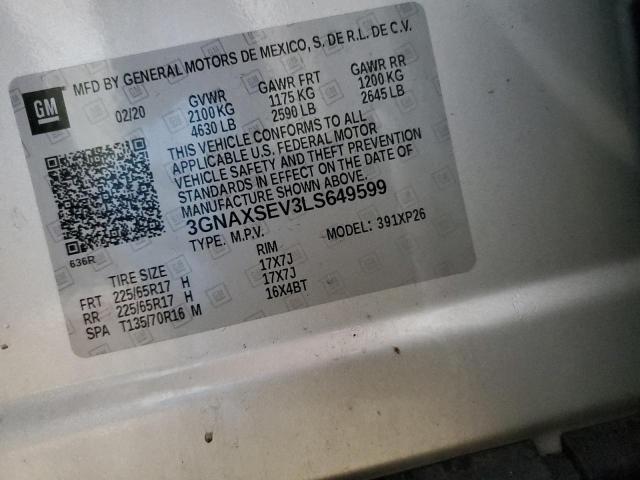 Photo 14 from auction – 2020 CHEVROLET EQUINOX LS with VIN 3GNAXSEV3LS649599