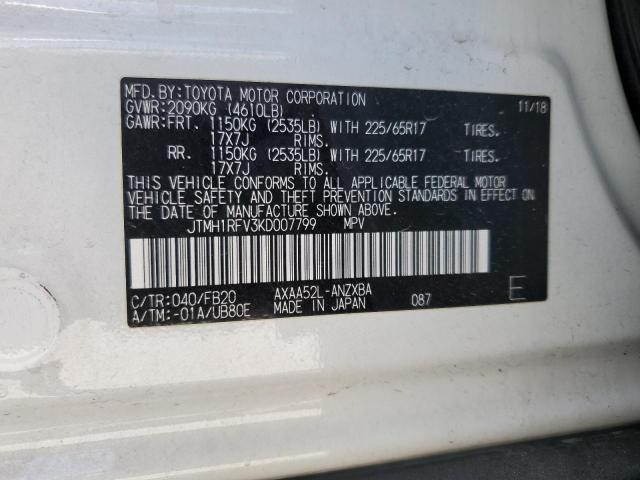 Photo 14 from auction – 2019 TOYOTA RAV4 LE with VIN JTMH1RFV3KD007799
