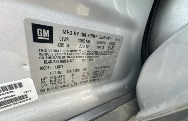 Photo 10 from auction – 2017 BUICK ENCORE PRE with VIN KL4CJASB1HB041617