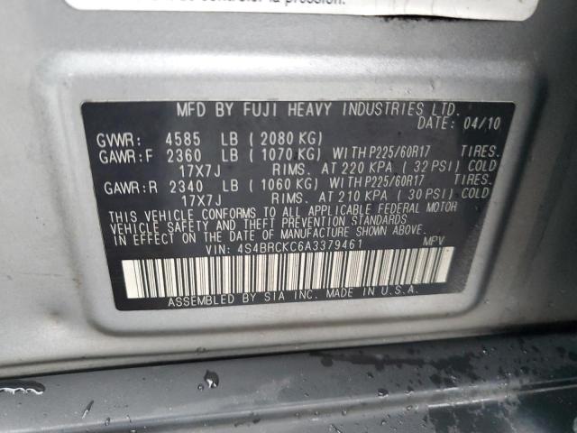 Снимка 14 от търг – 2010 SUBARU OUTBACK 2. с VIN 4S4BRCKC6A3379461