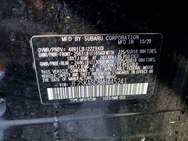 Photo 14 from auction – 2021 SUBARU FORESTER L with VIN JF2SKASC8MH445241