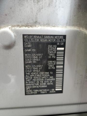 Photo 14 from auction – 2020 NISSAN ROGUE S with VIN KNMAT2MV3LP538894