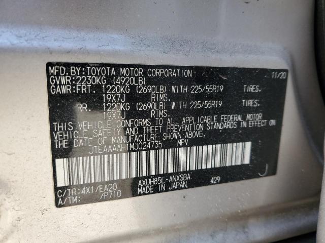 Photo 14 from auction – 2021 TOYOTA VENZA LE with VIN JTEAAAAH1MJ024735