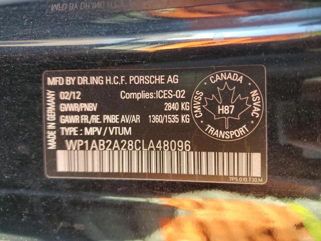 Photo 14 from auction – 2012 PORSCHE CAYENNE S with VIN WP1AB2A28CLA48096