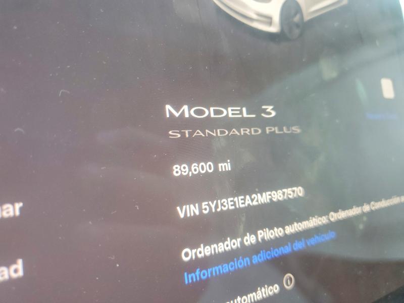 Photo 9 from auction – 2021 TESLA MODEL 3 with VIN 5YJ3E1EA2MF987570