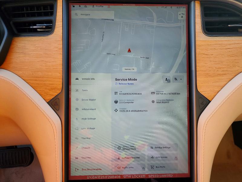 Photo 9 from auction – 2018 TESLA MODEL S with VIN 5YJSA1E25JF298408
