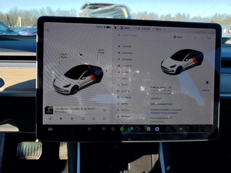 Photo 9 from auction – 2018 TESLA MODEL 3 with VIN 5YJ3E1EB6JF113517